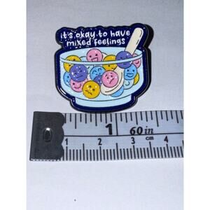 It’s ok to have mixed feelings cereal bowl Pin Brooch